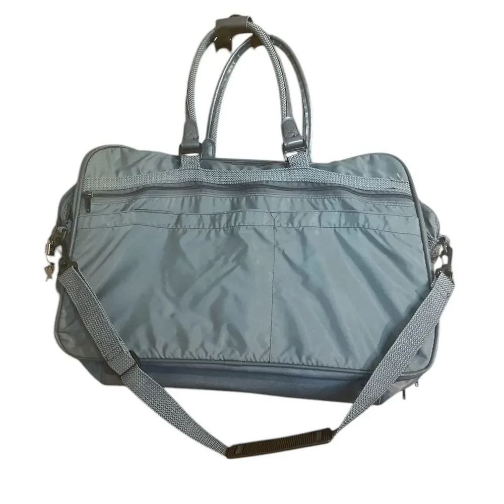 Vintage American Tourister Garment Bag Blue Cross Country Luggage Carry On
